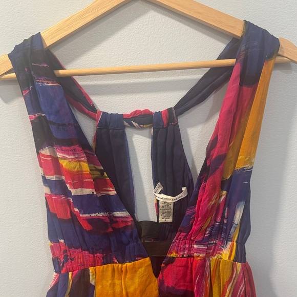 Diane Von Furstenberg Colorful Backless Dress Size 6 - Picture 4 of 10